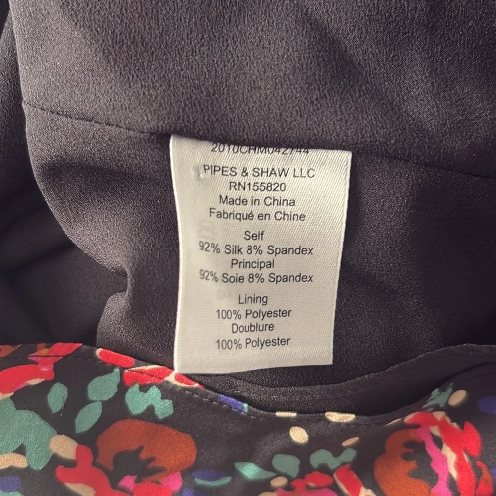 VERONICA BEARD Louella Silk Blend Floral Long Sleeve Romantic Dress Size 2 - Picture 8 of 9